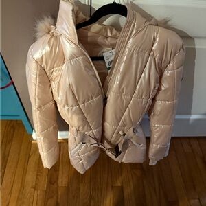 Women's Cream Puffer Jacket